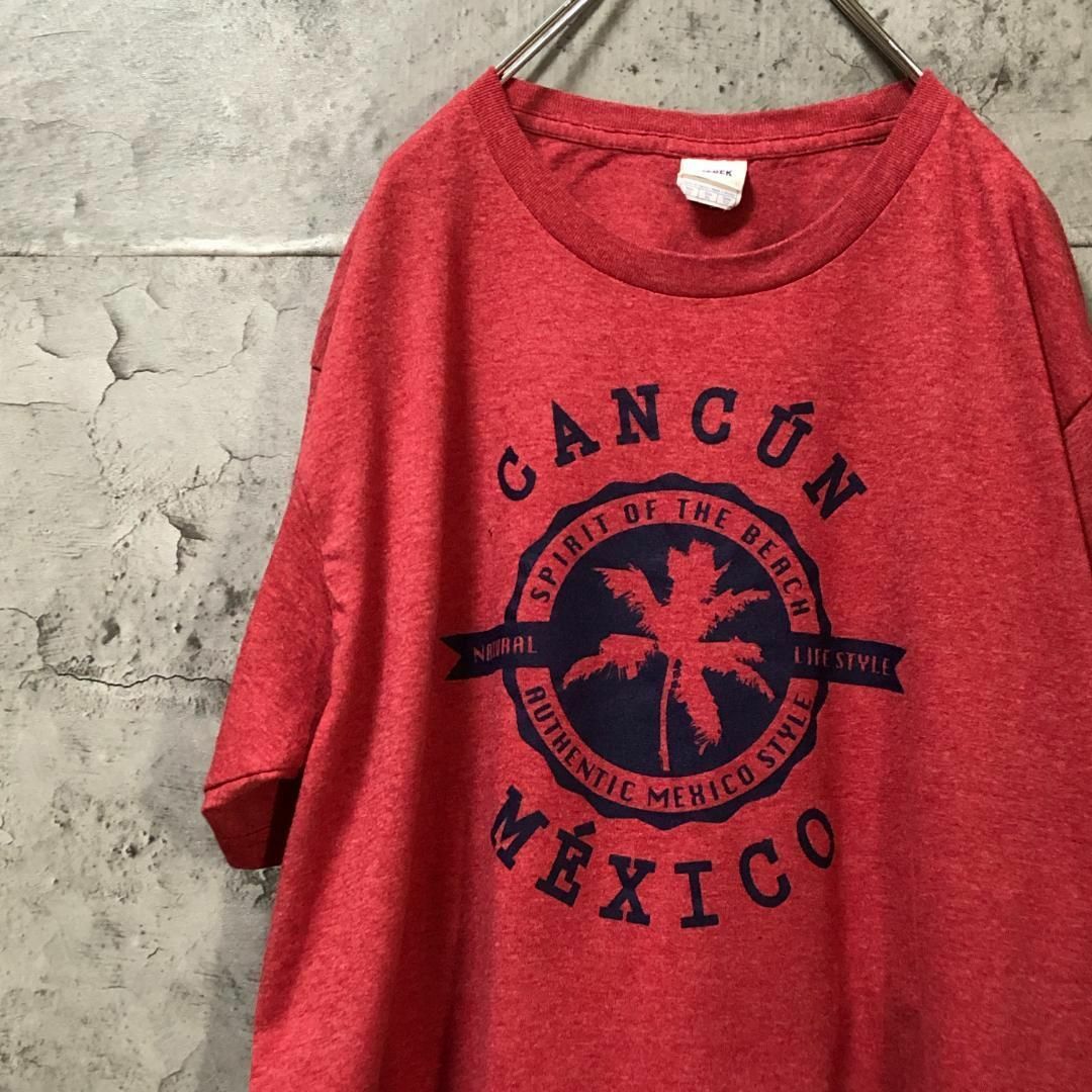 CANCUN MEXICO ヤシの木 デカロゴ オーバー Tシャツ メンズのトップス(Tシャツ/カットソー(半袖/袖なし))の商品写真