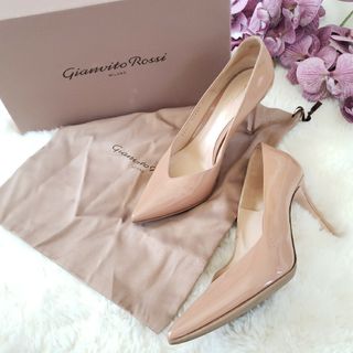 美品gianvito rossimilano エナメルパンプス 保存袋 箱付き