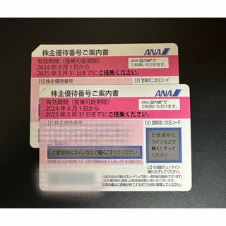 【最新未使用】ANA株主優待券　２枚