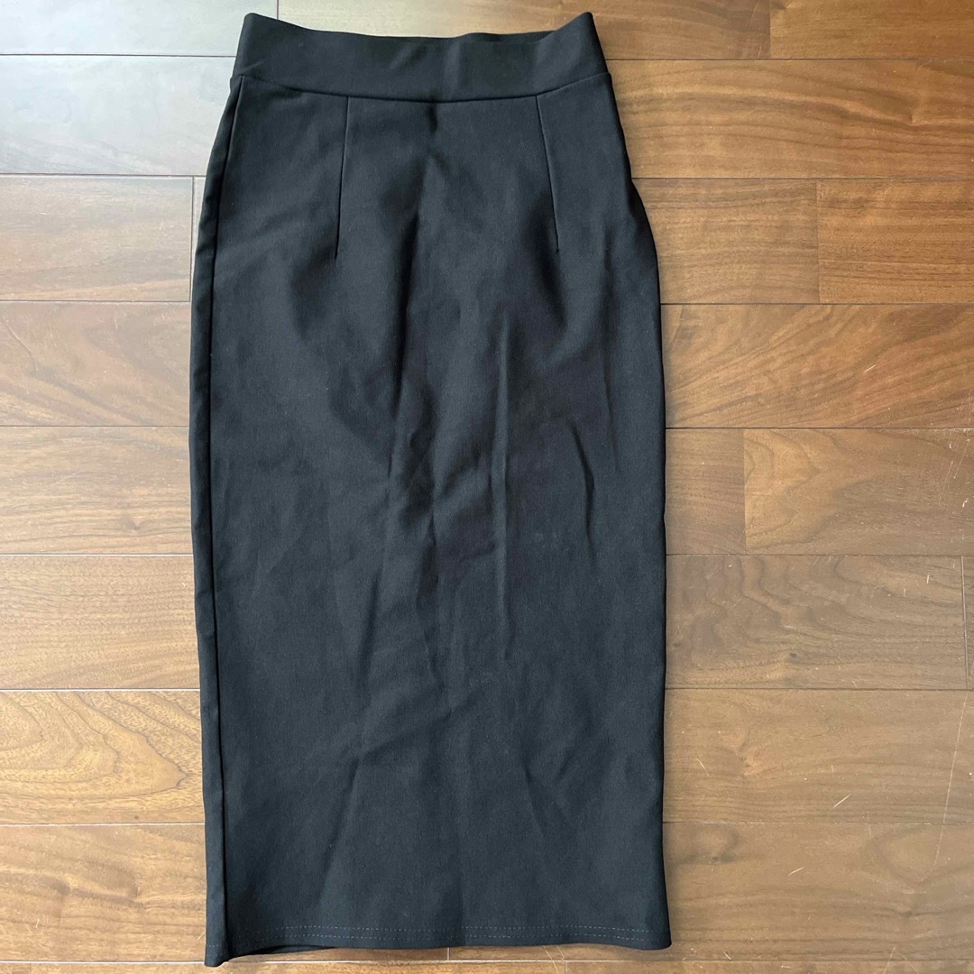 黒スカート レディースのスカート(ひざ丈スカート)の商品写真