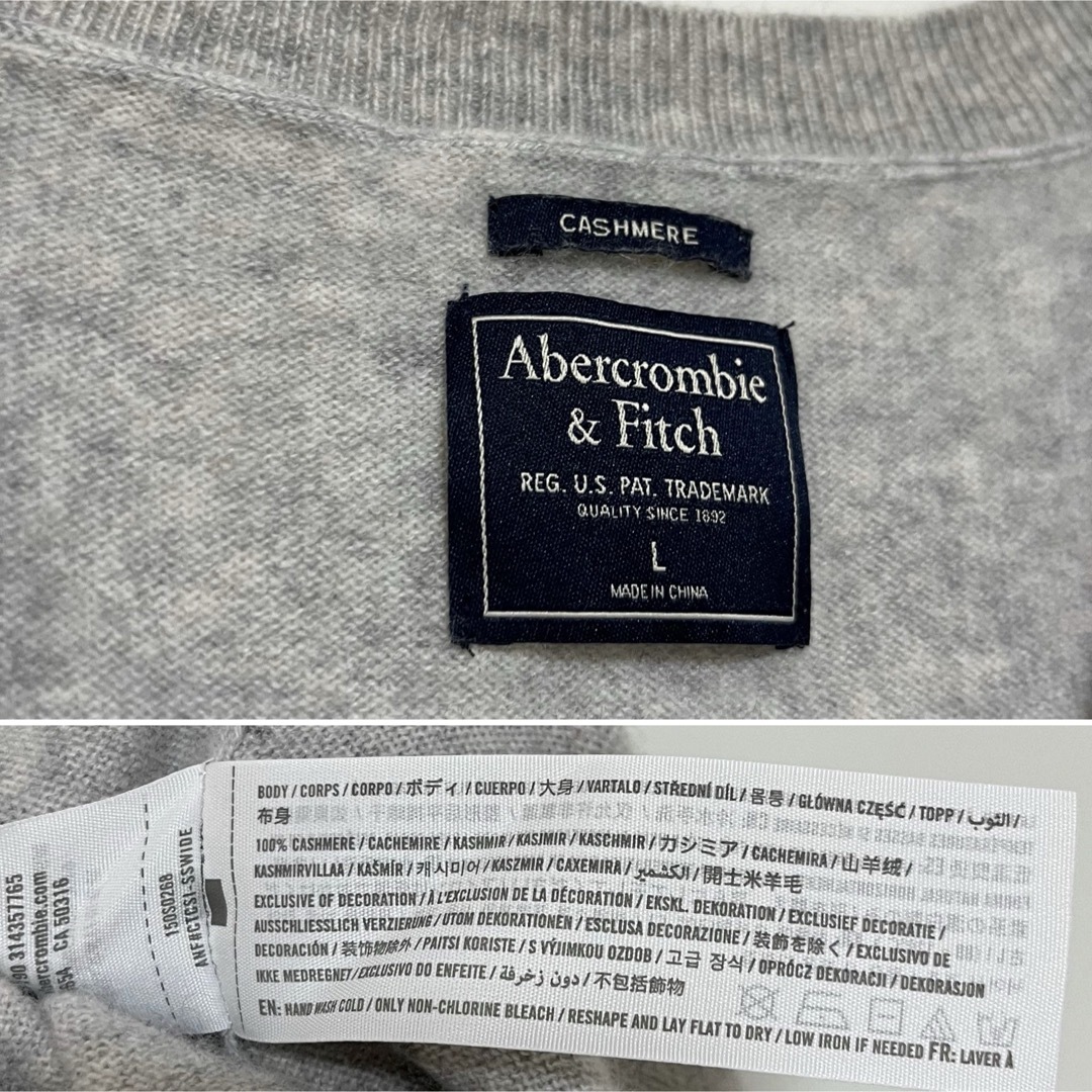 Abercrombie&Fitch(アバクロンビーアンドフィッチ)の【カシミヤ100%】Abercrombie&Fitch カシミヤVネックセーター レディースのトップス(ニット/セーター)の商品写真