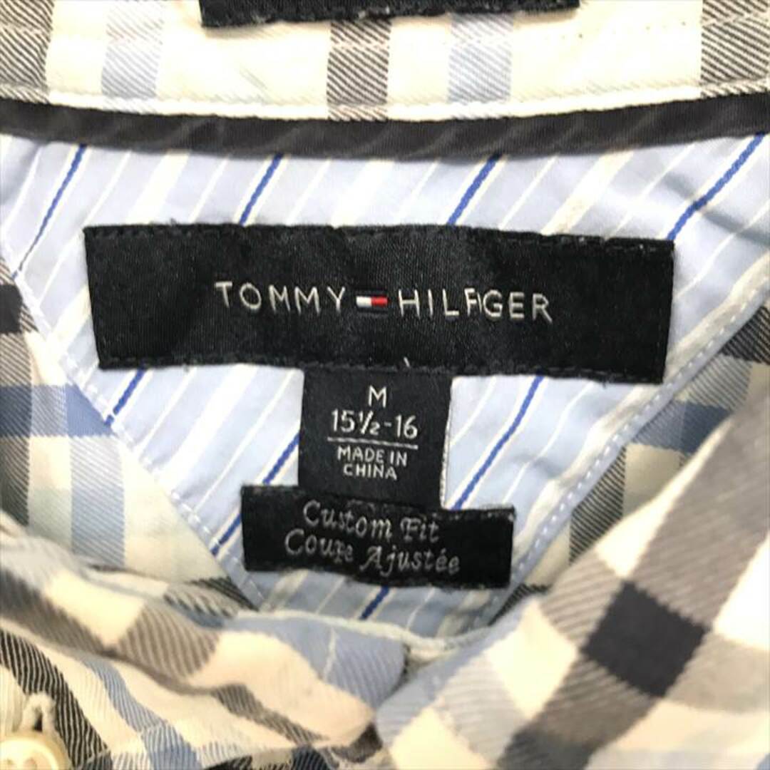 TOMMY HILFIGER(トミーヒルフィガー)の90s 古着 トミーヒルフィガー BDシャツ チェック 刺繍ロゴ ゆるダボ M メンズのトップス(シャツ)の商品写真