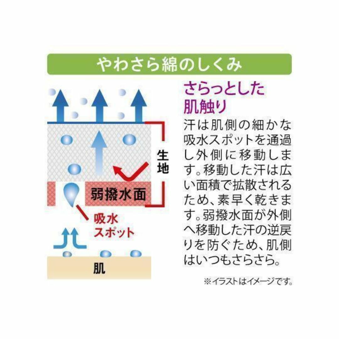 シャルレ(シャルレ)のシャルレ やわさら綿 インナー 長袖 LL ホワイト 白 IA721　シャツ レディースの下着/アンダーウェア(アンダーシャツ/防寒インナー)の商品写真