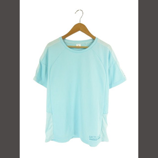 ミズノ(MIZUNO)のミズノ Tシャツ クルーネック 半袖 ロゴ シンプル 水色 XL(その他)