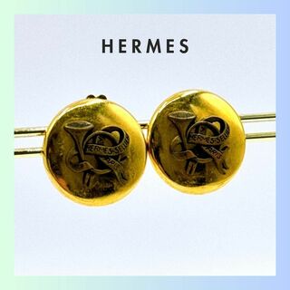 Hermes - エルメス ホーン イヤリング ゴールド