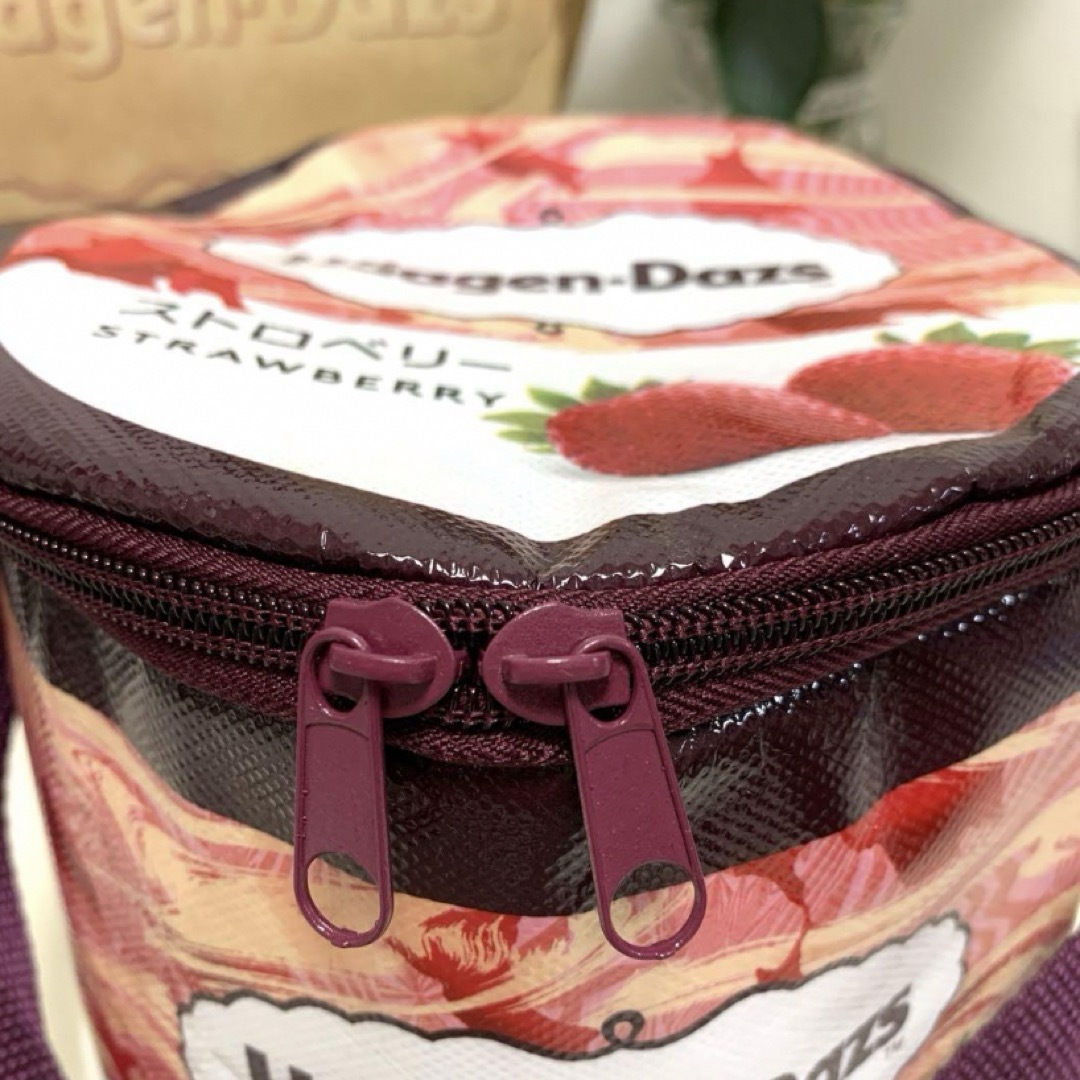 Haagen-Dazs(ハーゲンダッツ)の【未使用】ハーゲンダッツ ◆ 保冷バッグ 2こ　ストロベリー　アイス　いちご インテリア/住まい/日用品のキッチン/食器(弁当用品)の商品写真