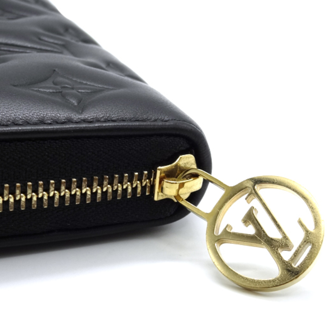 LOUIS VUITTON(ルイヴィトン)のルイヴィトン エンボス ジッピー ウォレット M81510 ラムスキン ノワール ゴールド金具 ラウンドファスナー長財布 LOUIS VUITTON 横浜BLANC レディースのファッション小物(財布)の商品写真