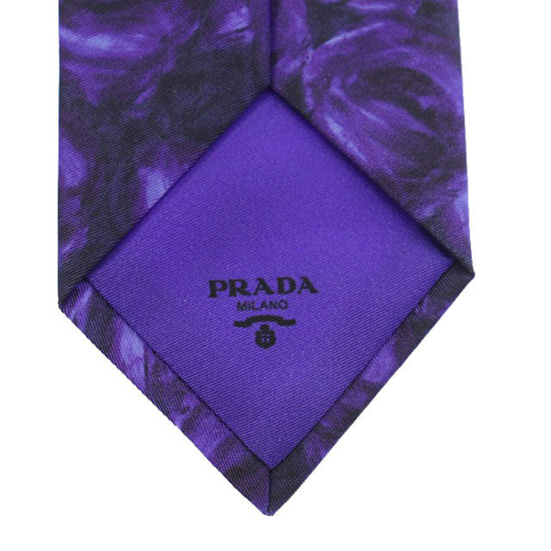 PRADA(プラダ)のプラダ PRADA 花柄 総柄 ネクタイ 150×7 パープル ブラック ● メンズのファッション小物(ネクタイ)の商品写真