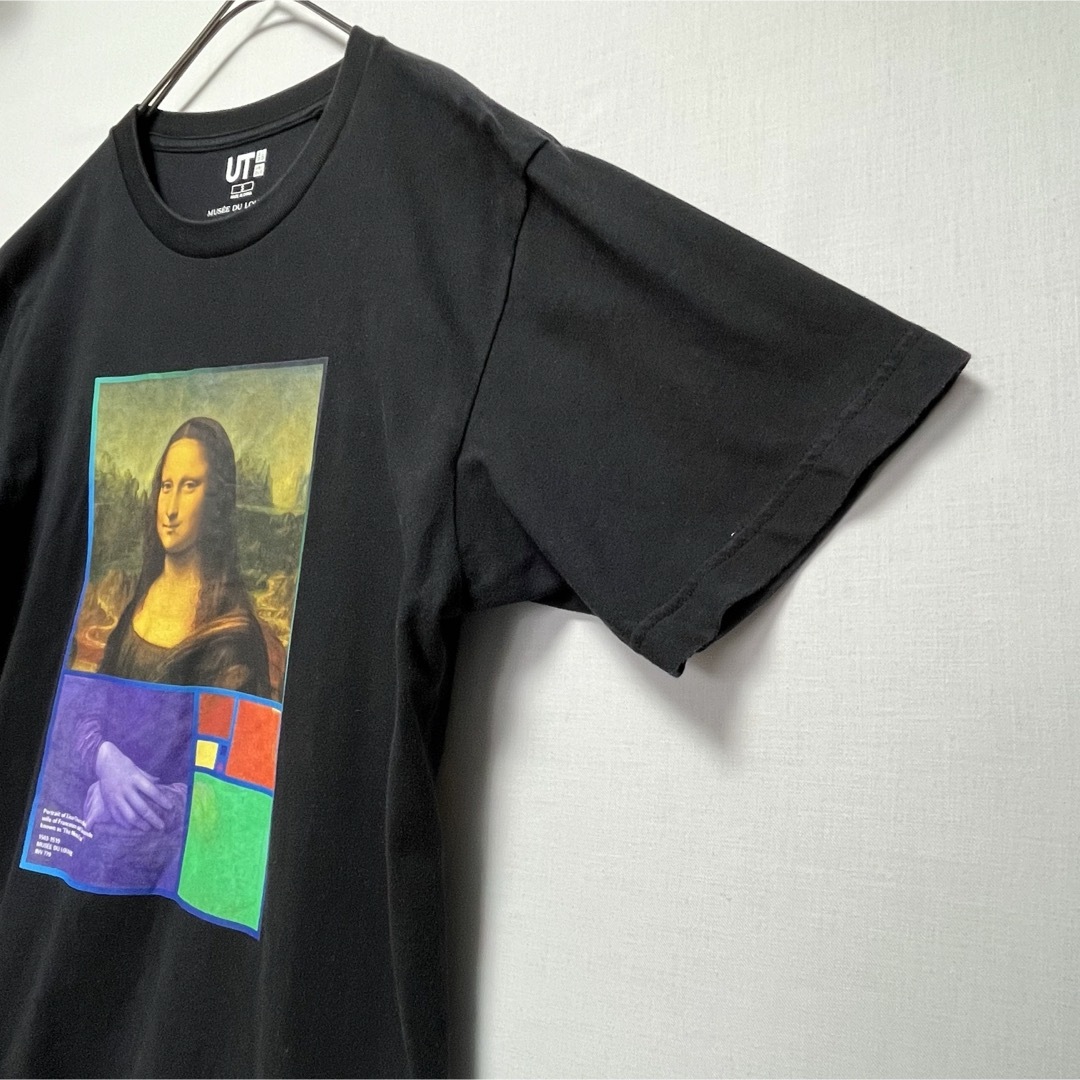 UNIQLO(ユニクロ)のUNIQLO ユニクロ ルーブル美術館 コラボTシャツ 半袖 モナリザ 黒 メンズのトップス(Tシャツ/カットソー(半袖/袖なし))の商品写真