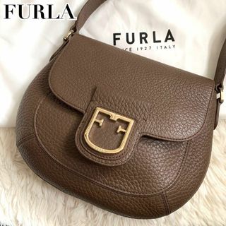 Furla - 極美品✨フルラ ショルダーバッグ シャーリー レザー ロゴ 金具 キャメル 袋付