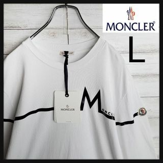 モンクレール(MONCLER)の【最高デザイン】モンクレール ビックロゴ 袖ロゴ ワッペン L ロングTシャツ(Tシャツ/カットソー(七分/長袖))