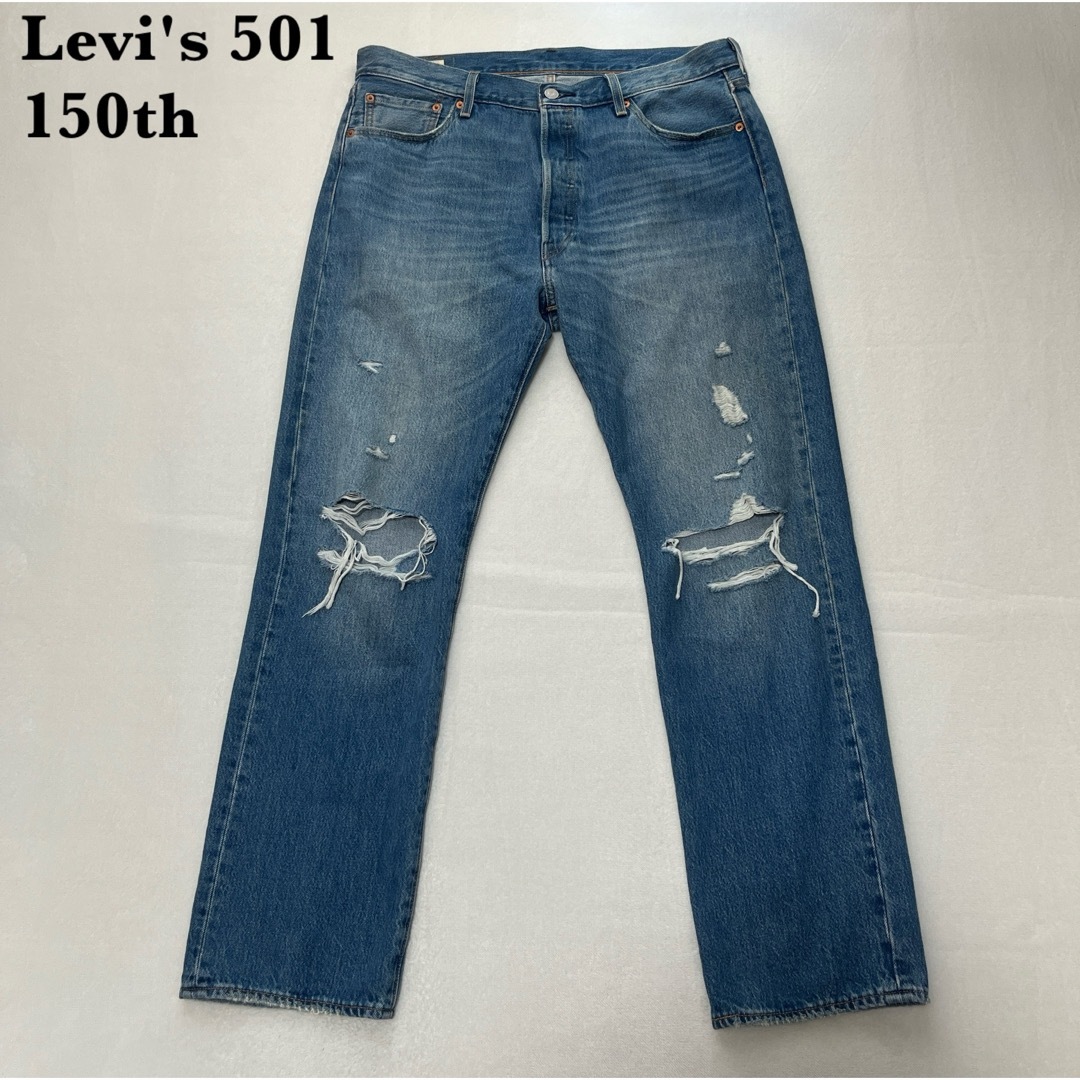 Levi's(リーバイス)の【極美品】Levi's リーバイス501 150周年記念モデル ダメージデニム メンズのパンツ(デニム/ジーンズ)の商品写真