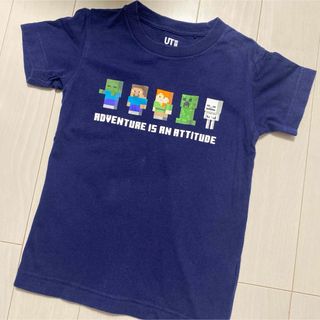 ユニクロ(UNIQLO)の【美品】110 マイクラ　半袖Tシャツ　ユニクロUT  ネイビー(Tシャツ/カットソー)