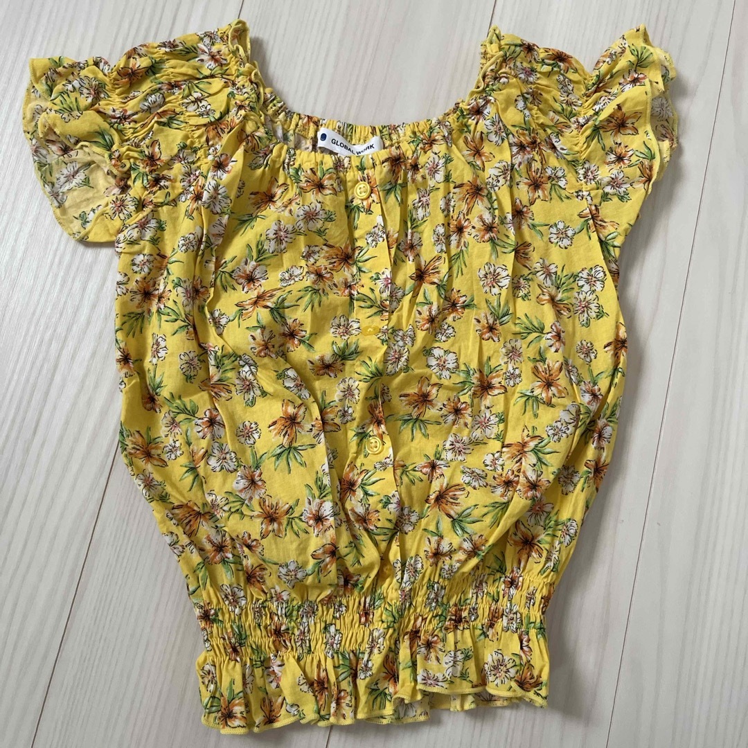 GLOBAL WORK(グローバルワーク)のGW⭐️女の子ブラウスMサイズ キッズ/ベビー/マタニティのキッズ服女の子用(90cm~)(ブラウス)の商品写真