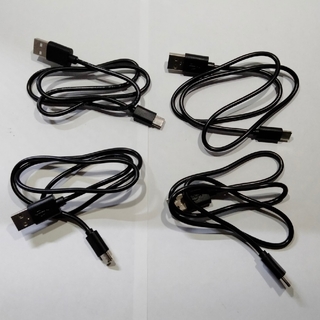 USBケーブル typeC 4本 黒(PCパーツ)