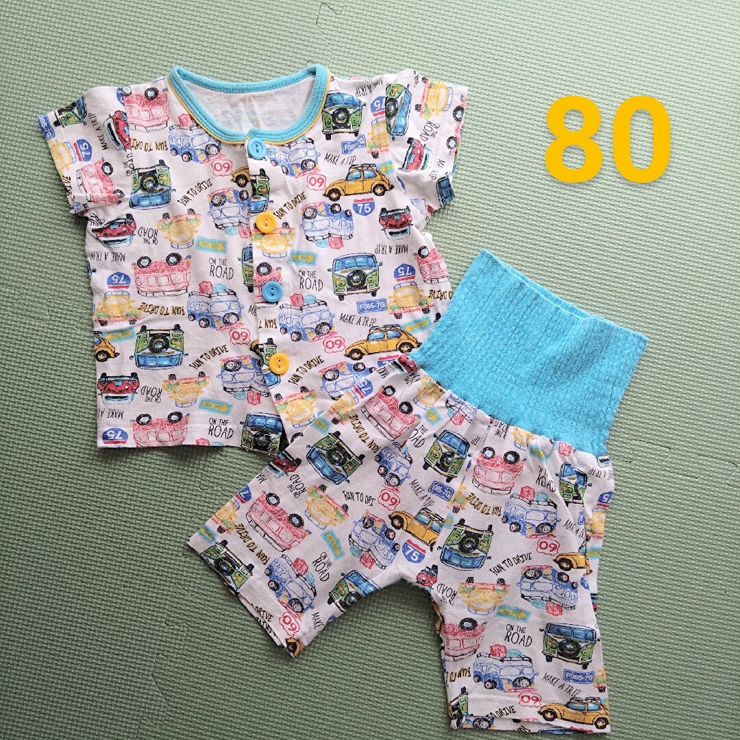 腹巻きパジャマ 夏 キッズ/ベビー/マタニティのベビー服(~85cm)(パジャマ)の商品写真