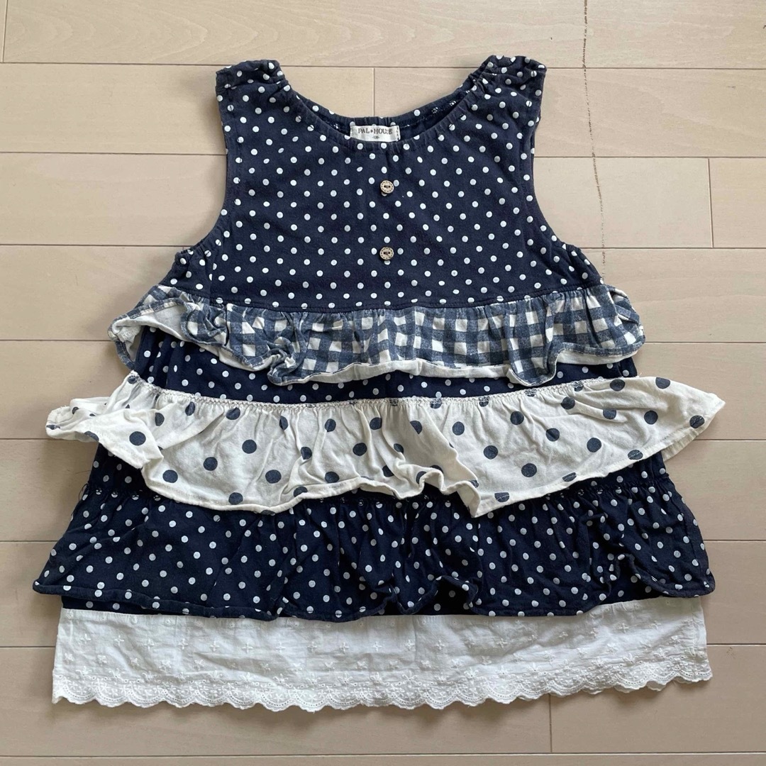 チュニック　ノースリーブ　タンクトップ　130 キッズ/ベビー/マタニティのキッズ服女の子用(90cm~)(Tシャツ/カットソー)の商品写真