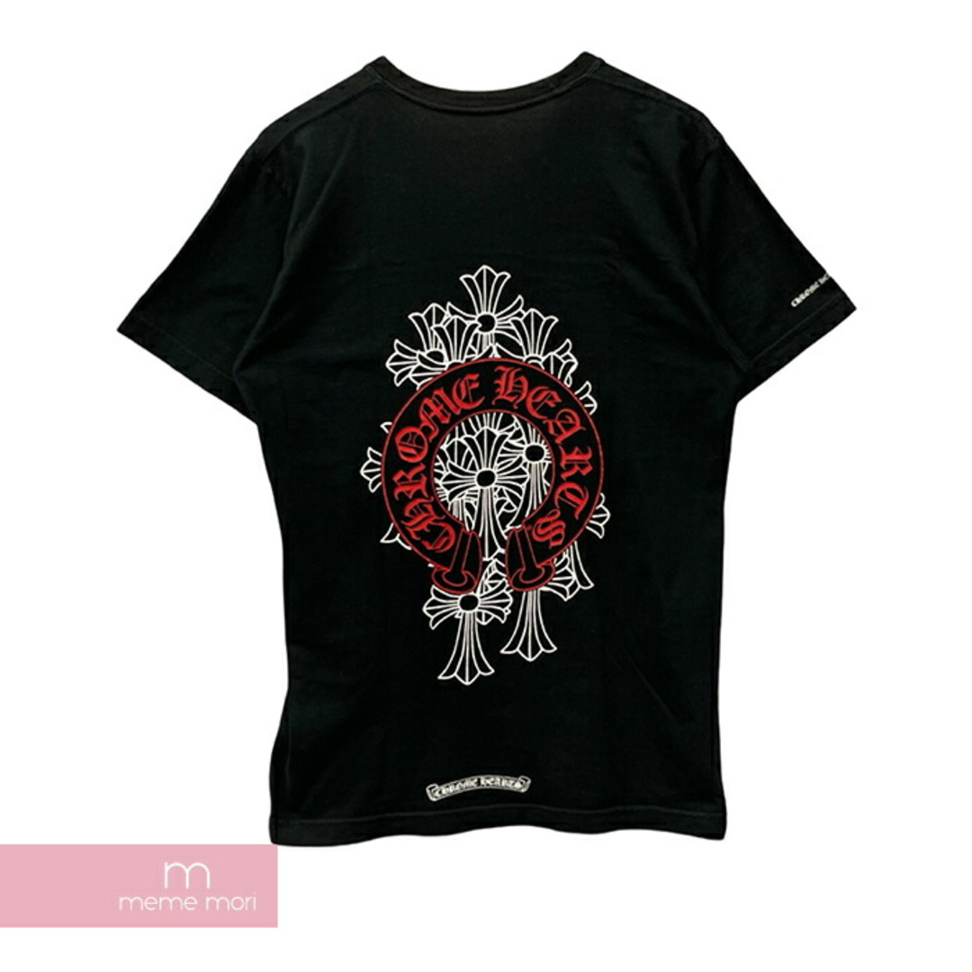 Chrome Hearts(クロムハーツ)のCHROME HEARTS Horseshoe Cemetery Cross Tee クロムハーツ ホースシューセメタリークロスTシャツ 半袖カットソー ポケT ブラック サイズM 【240512】【中古-B】【me04】 メンズのトップス(Tシャツ/カットソー(半袖/袖なし))の商品写真