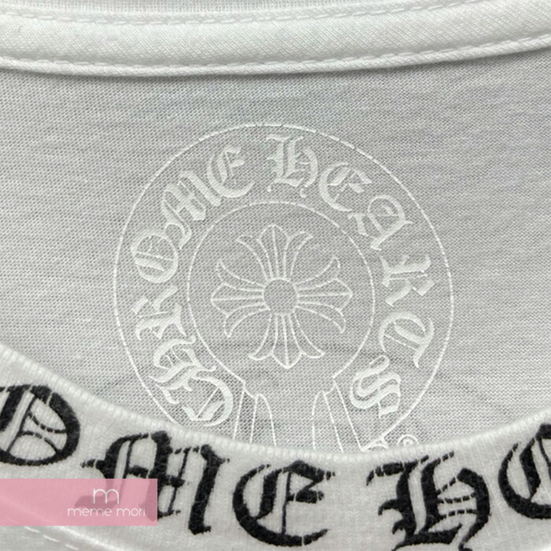 Chrome Hearts(クロムハーツ)のCHROME HEARTS Back Horseshoe Neck Logo Tee クロムハーツ バックホースシューネックロゴTシャツ 半袖カットソー ポケT プリント ホワイト×ブラック サイズXL【240512】【中古-B】【me04】 メンズのトップス(Tシャツ/カットソー(半袖/袖なし))の商品写真