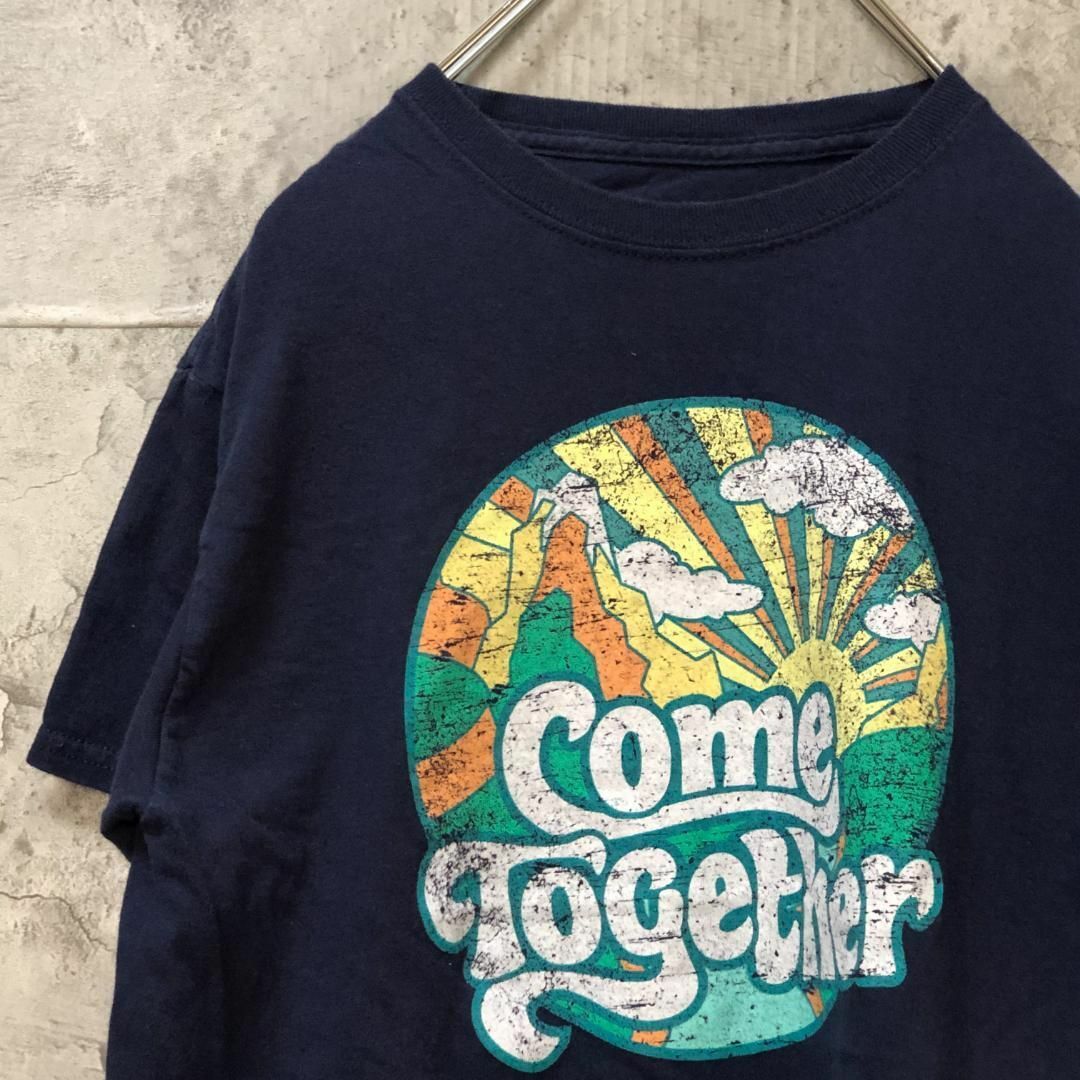 Come Together 山脈 太陽 スレ加工 USA輸入 Tシャツ メンズのトップス(Tシャツ/カットソー(半袖/袖なし))の商品写真