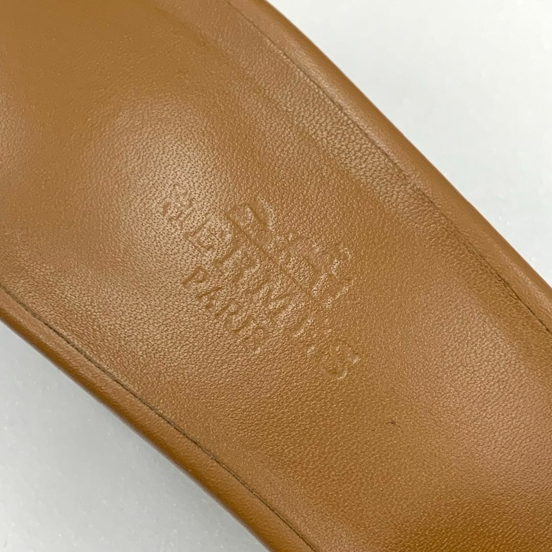 Hermes(エルメス)の9294 エルメス ジジ ケリー金具 サンダル ブラウン レディースの靴/シューズ(サンダル)の商品写真