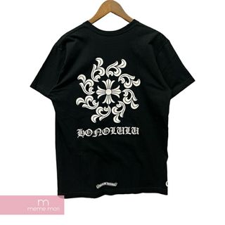 クロムハーツ(Chrome Hearts)のCHROME HEARTS Honolulu Back Cross Tee クロムハーツ ホノルルバッククロスTシャツ 半袖カットソー ポケT バックプリント ホノルル限定 ハワイ ブラック サイズL【240512】【中古-A】【me04】(Tシャツ/カットソー(半袖/袖なし))