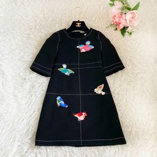 美品　D&G 16AW ドルチェ&ガッバーナ ワンピース ドレス バード