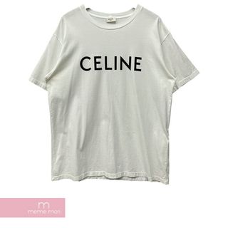 クロムハーツ(Chrome Hearts)のCELINE 2024SS Loose Cotton T-shirt 2X681671Q.01CC セリーヌ ルーズ Tシャツ コットンジャージー チョーク 半袖カットソー ロゴプリント ホワイト サイズM 【240512】【中古-A】【me04】(Tシャツ/カットソー(半袖/袖なし))