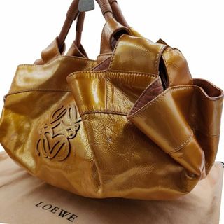 ロエベ(LOEWE)のLOEWE ロエベ ナッパアイレ ハンドバッグ アナグラム エナメル系 レザー(ハンドバッグ)