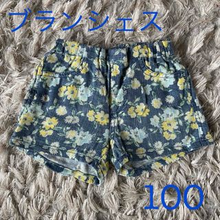 ブランシェス(Branshes)のブランシェス branshes ショートパンツ 100 デニム風 花柄(パンツ/スパッツ)