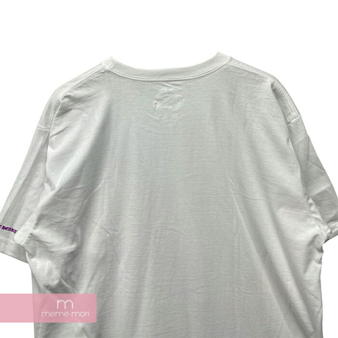 Chrome Hearts(クロムハーツ)のCHROME HEARTS Neck Logo Tee クロムハーツ ネックロゴTシャツ 半袖カットソー ポケT プリント ホワイト×パープル サイズXL 【240511】【新古品】【me04】 メンズのトップス(Tシャツ/カットソー(半袖/袖なし))の商品写真