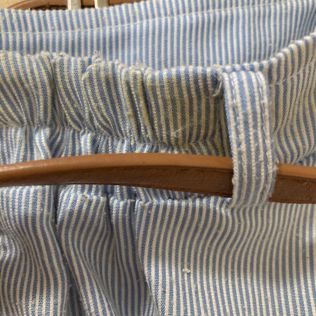 イング INGNI 水色ストライプスカート 茶色ベルトつき レディースのスカート(ひざ丈スカート)の商品写真