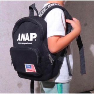 ANAP Kids - 新品 ANAPKIDS☆ロゴ リュック 黒  バッグ アナップキッズ