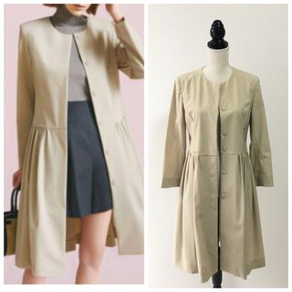 フォクシーニューヨーク(FOXEY NEW YORK)の美品　FOXEY フォクシー　レイニー　洗える　ストレッチ　コート(ロングコート)