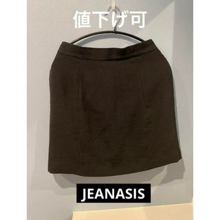 ジーナシス(JEANASIS)の【美品】JEANASIS ミニ スカート 台形  M ブラック(ミニスカート)