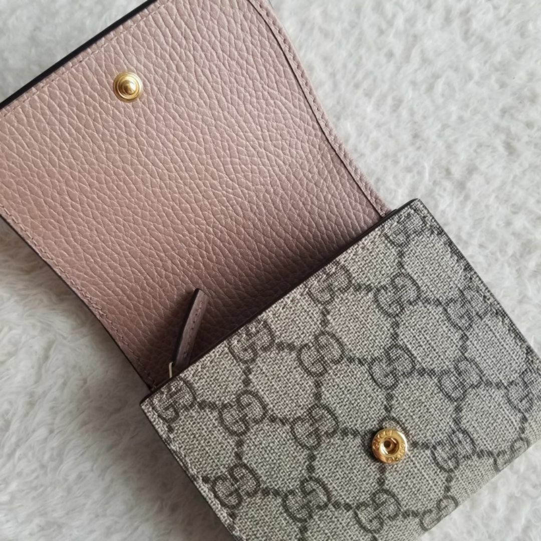 Gucci(グッチ)のGUCCI グッチ GGマーモント ミディアム ウォレット 財布 ダスティピンク レディースのファッション小物(財布)の商品写真