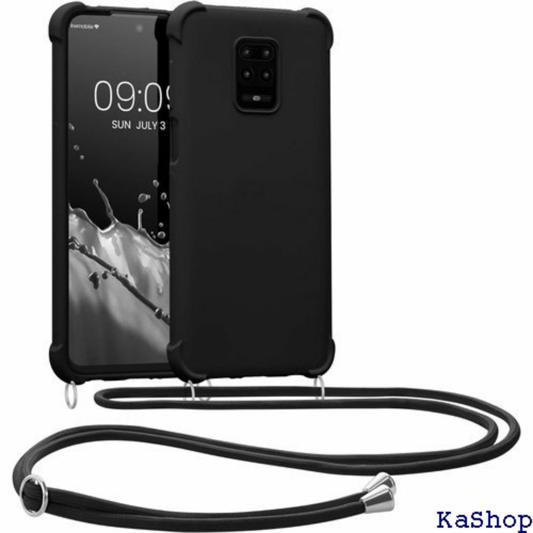 kwmobile スマホショルダー 対応: Xiaom ケ プ付き 黒色 314 スマホ/家電/カメラのスマホ/家電/カメラ その他(その他)の商品写真