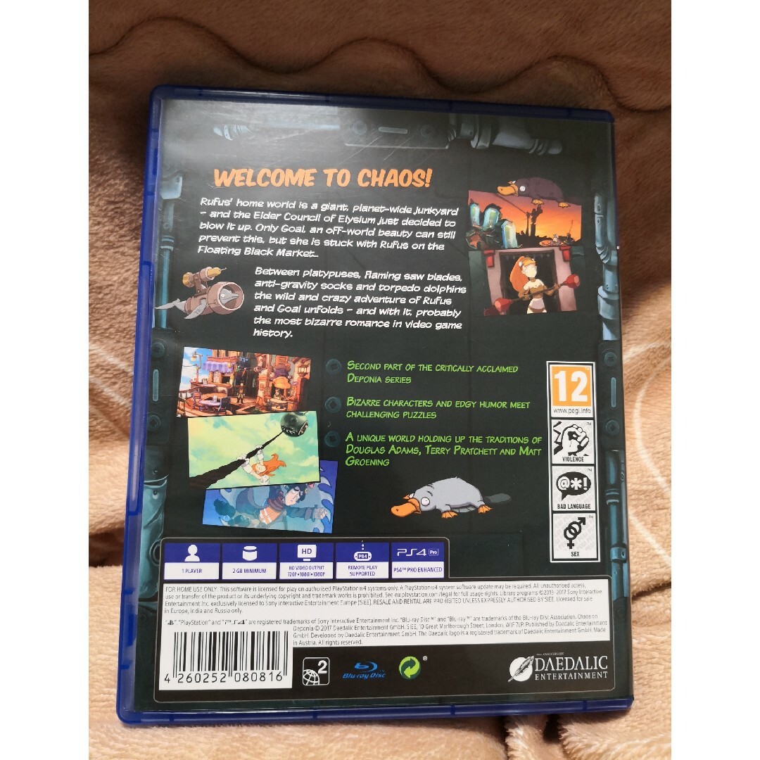 PlayStation4(プレイステーション4)のPS4 欧州版 CHAOS ON DEPONIA デポニアのカオス エンタメ/ホビーのゲームソフト/ゲーム機本体(家庭用ゲームソフト)の商品写真