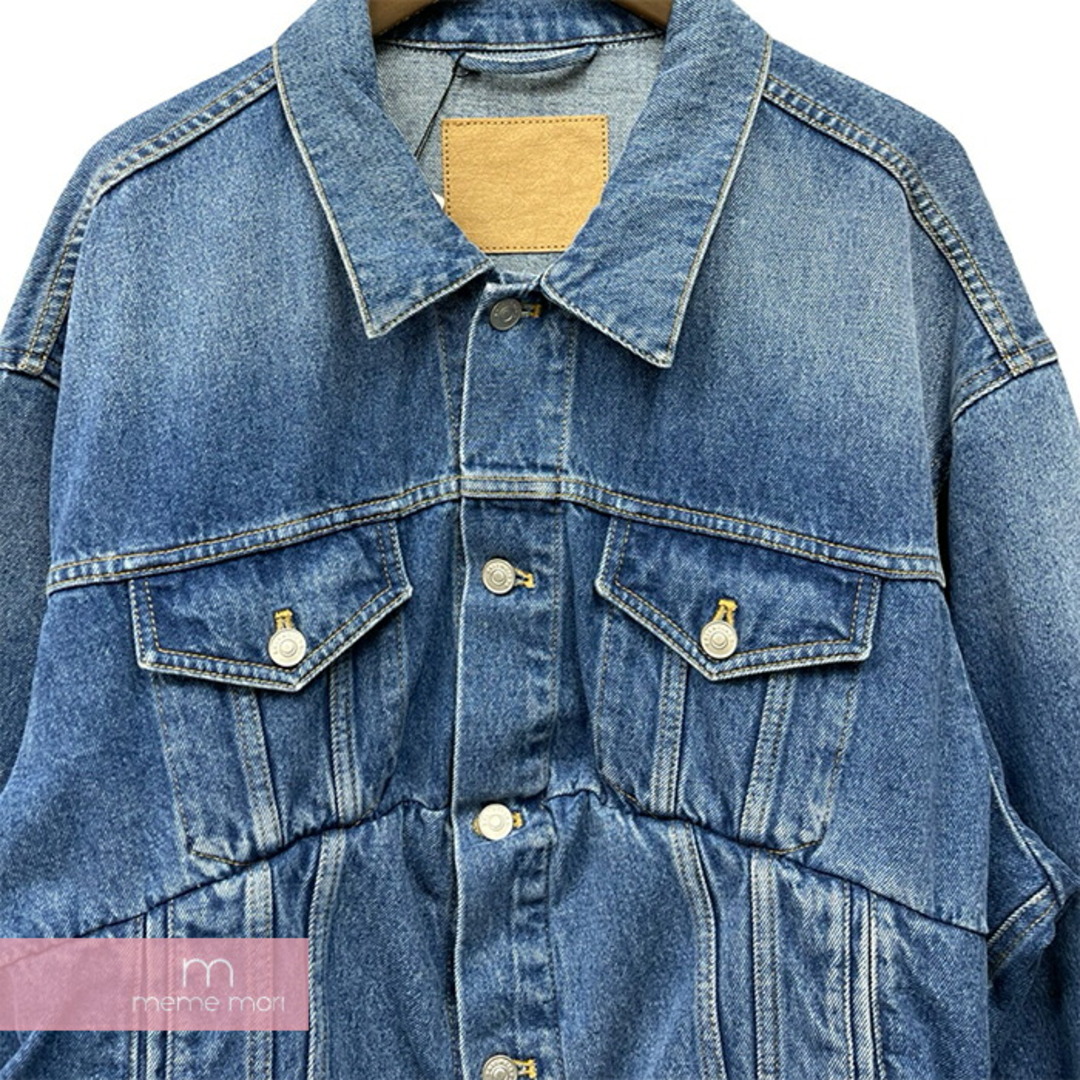 Balenciaga(バレンシアガ)のBALENCIAGA 2018AW Swing Denim Jacket 446443 TSB06 バレンシアガ スウィングデニムジャケット ウォッシュ加工 ロゴメタルボタン インディゴ サイズ44【240512】【新古品】【me04】 メンズのジャケット/アウター(その他)の商品写真