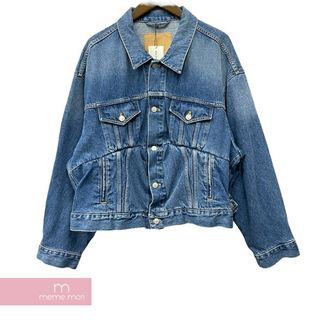 バレンシアガ(Balenciaga)のBALENCIAGA 2018AW Swing Denim Jacket 446443 TSB06 バレンシアガ スウィングデニムジャケット ウォッシュ加工 ロゴメタルボタン インディゴ サイズ44【240512】【新古品】【me04】(その他)