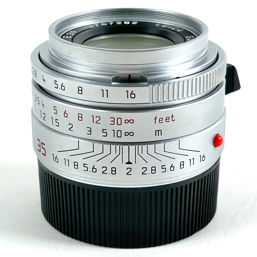 ライカ SUMMICRON-M 35mm F2 ASPH. ズミクロン シルバー E39 中古 スマホ/家電/カメラのカメラ(レンズ(単焦点))の商品写真