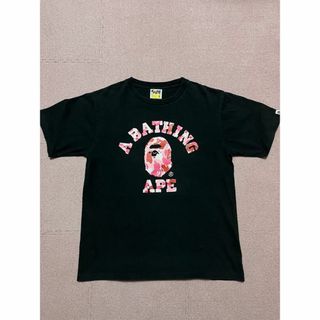 A BATHING APE - bape kaws abc camo tee　ベイプ　カウズ　Tシャツ　ピンク