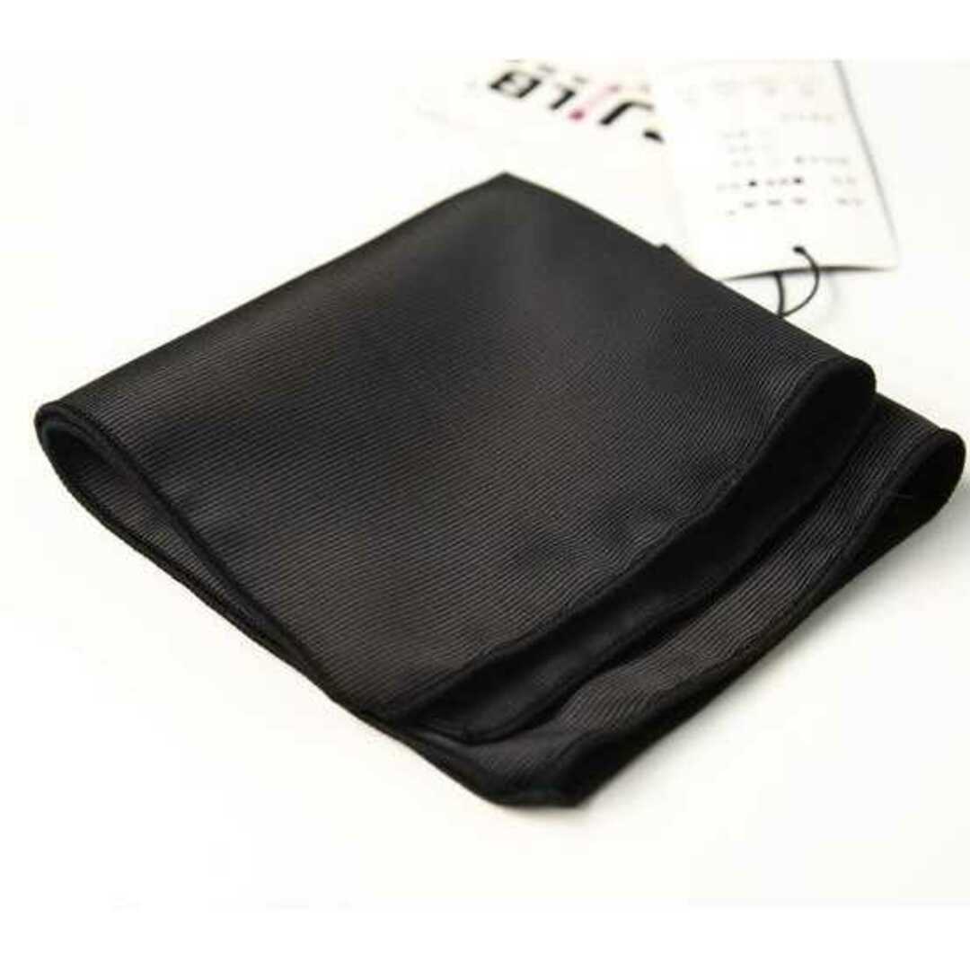 ブラック 高級 ハンカチーフ ポケットチーフ ハンカチ メンズのファッション小物(ハンカチ/ポケットチーフ)の商品写真