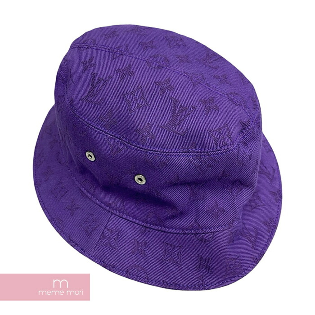 LOUIS VUITTON(ルイヴィトン)のLOUIS VUITTON 2022AW Chapo Monogram Bucket Hat M77850 ルイヴィトン シャポー・モノグラム バケットハット リバーシブルハット 帽子 総柄 ロゴ刺繍 ブラック×パープル【240512】【ほぼ新品】【me04】 メンズの帽子(ハット)の商品写真