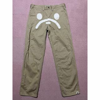 アベイシングエイプ(A BATHING APE)のbape milo pants ベイプ　マイロ　チノパン　パンツ　ベージュ(ワークパンツ/カーゴパンツ)