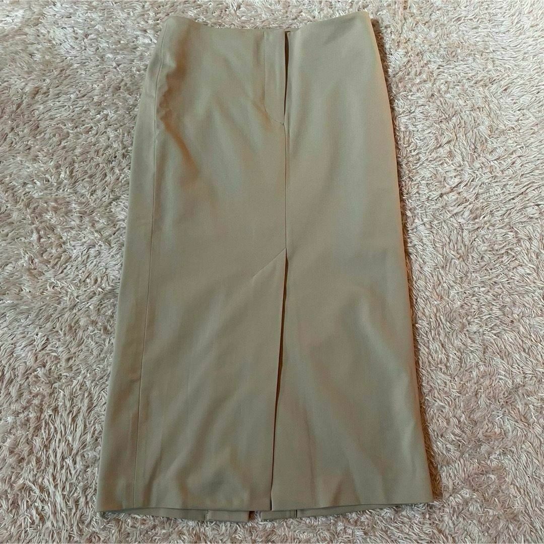 DEUXIEME CLASSE(ドゥーズィエムクラス)のDeuxieme Classe ロングスカート　ウール　ベージュ　サイズ36 レディースのスカート(ロングスカート)の商品写真