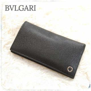 BVLGARI - 正規品✨　美品✨　BVLGARI　長財布　財布　メンズ　二つ折り　レザー　黒