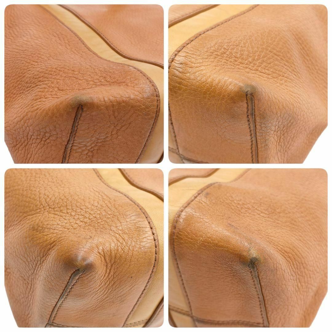 HIROFU ヒロフ ハンドバッグ ミニトートバッグ シボ革 オレンジ ロゴ レディースのバッグ(ハンドバッグ)の商品写真
