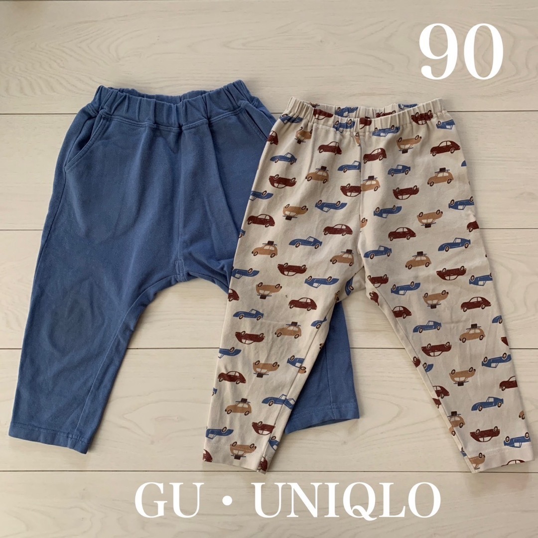 UNIQLO(ユニクロ)のUNIQLO レギンス 90 GU サマナルパンツ90 キッズ/ベビー/マタニティのキッズ服女の子用(90cm~)(パンツ/スパッツ)の商品写真