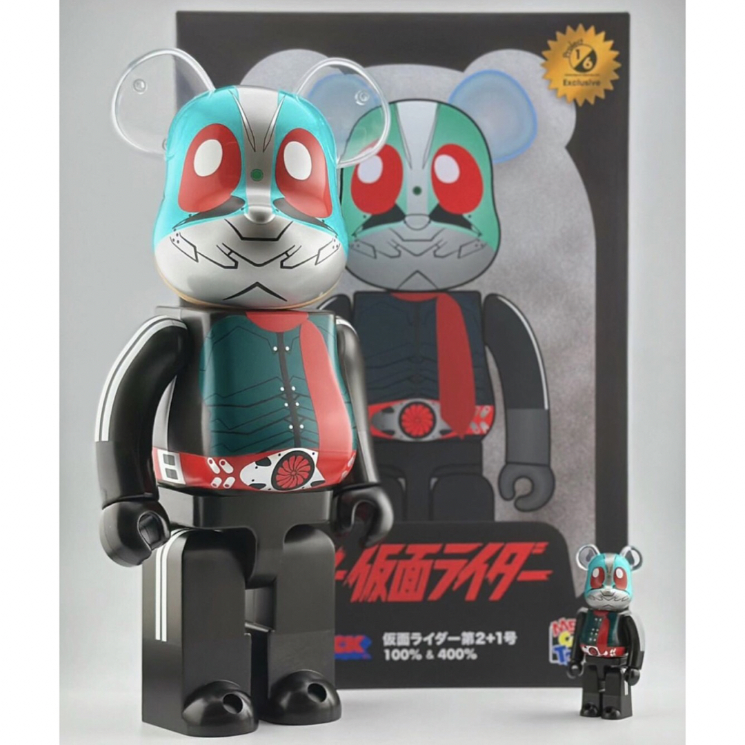 MEDICOM TOY(メディコムトイ)のBE@RBRICK 仮面ライダー第2+1号 100％ & 400％ エンタメ/ホビーのフィギュア(その他)の商品写真